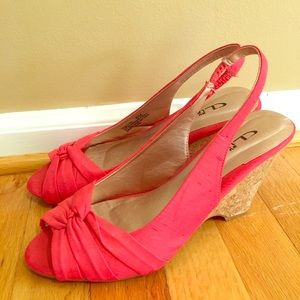 CL by Laundry coral wedges